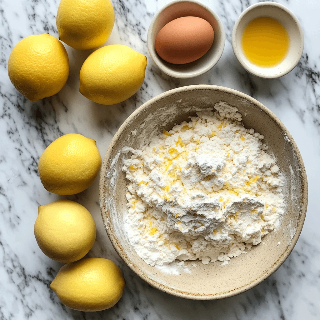 A mixing bowl with cookie dough as eggs, vanilla extract, lemon zest, and lemon juice are being incorporated, creating a fragrant and zesty base
