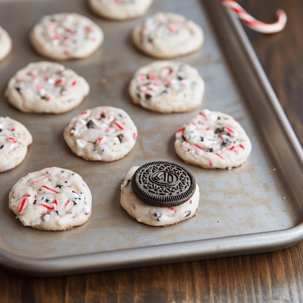 Balls of cookie dough evenly spaced on a baking sheet, ready to be baked to golden perfection.